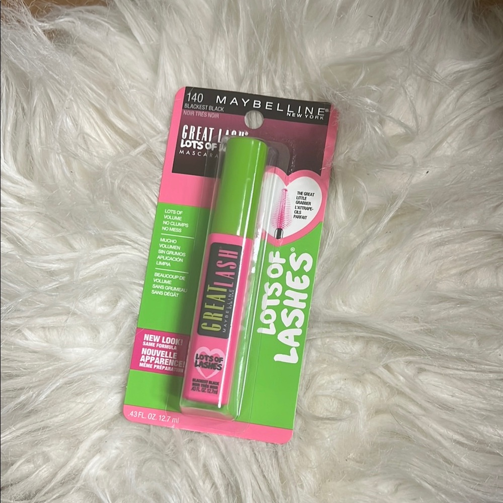 Maybelline Great Lash Mascara - Blackest Black and Pink
